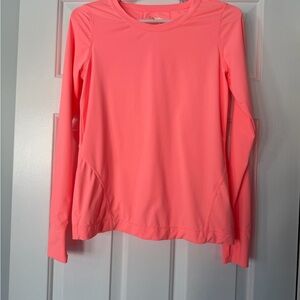 Lilly Pulitzer Luxletic Bright Orange Long Sleeve Top